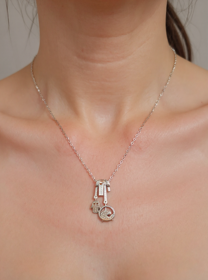 🦄 Pony Hamsa Necklace – A Playful Charm with Protection