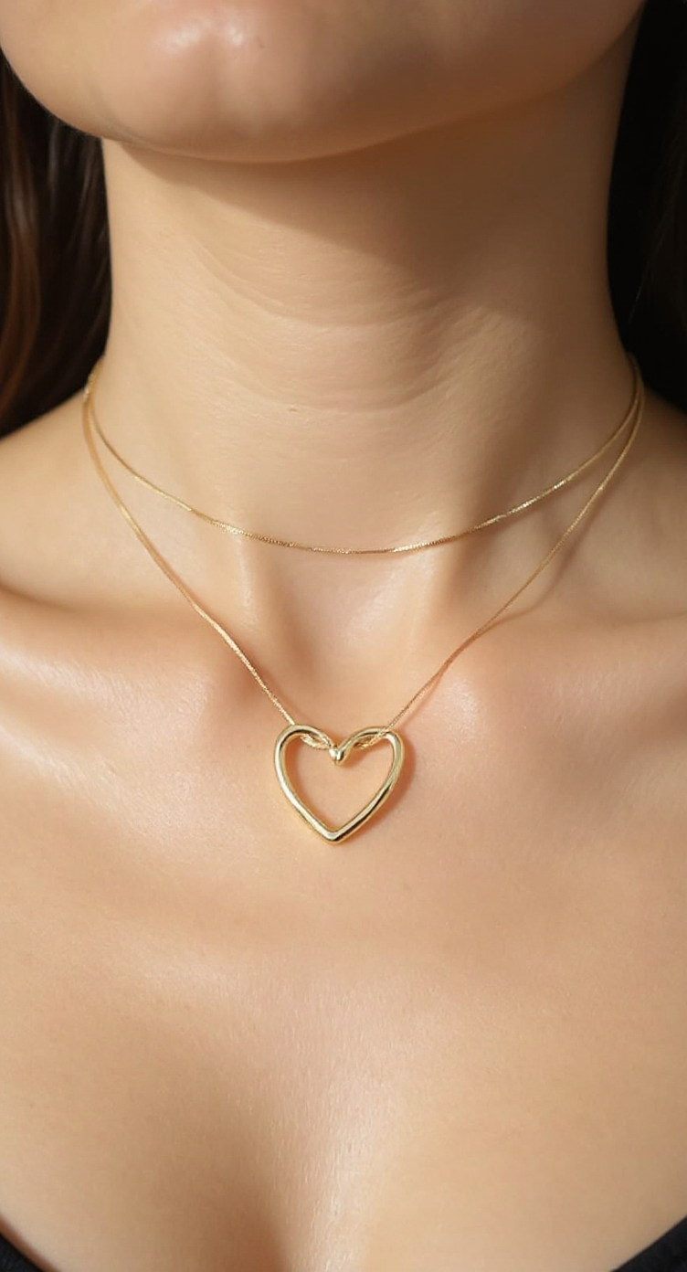 💛 Stainless Steel Knot Heart Necklace – Styling Ideas
