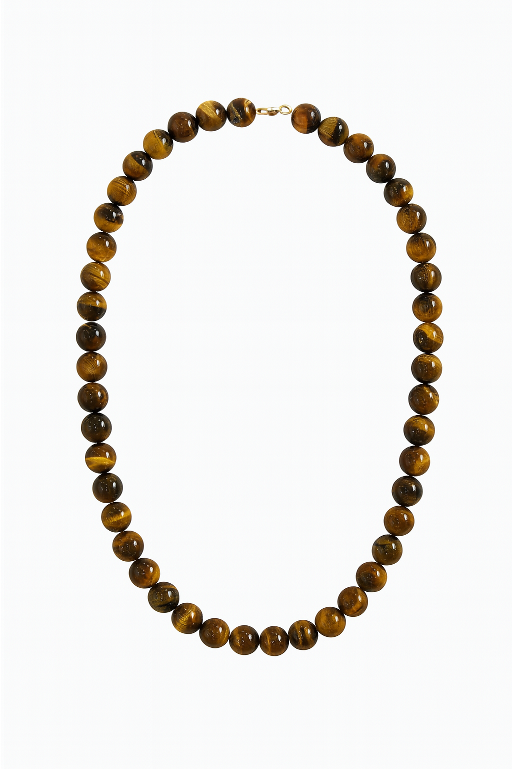 Tiger’s Eye Natural Stone Beaded Necklace – Handcrafted Elegance with Earthy Luxury