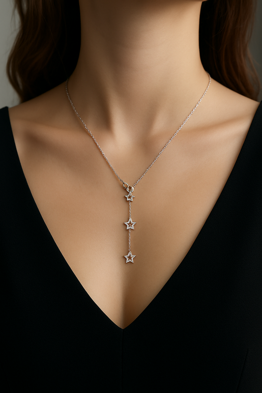 Celestial Elegance Yıldız Kolye - Sterling Gümüş