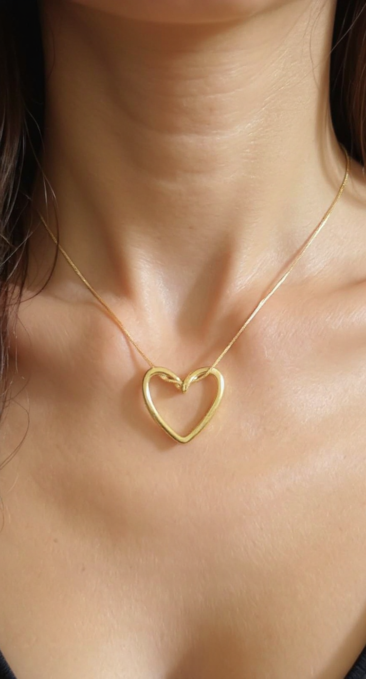 🔗 Gold Knot Heart Necklace – Bold Yet Tender